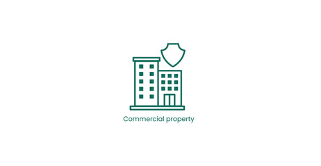 Poster - Commercial Property Building Vector Icon Design