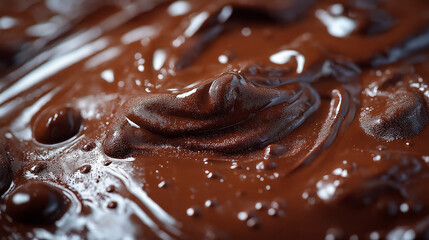 Tasty melted chocolate, closeup