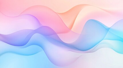Fototapete - An abstract background with soft, blended gradients of pastel colors, evoking a calm and soothing atmosphere.