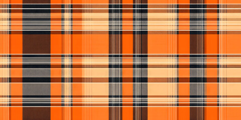 Knot tartan fabric check, stripe pattern vector texture. Glen seamless background textile plaid in orange and light colors.