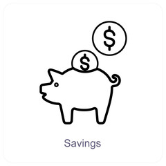 Savings and finance icon concept