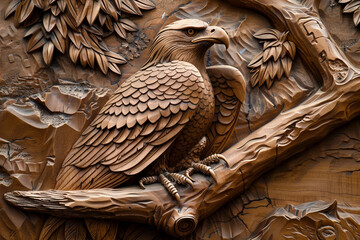 Beautiful animal 3d relief wallpaper mural wallpaper generative AI