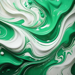 Wall Mural - abstact paint color of green and white