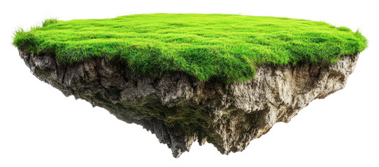 Poster - PNG Floating grassy island in sky