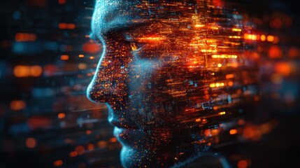 Digital Human Portrait with Data Visualization