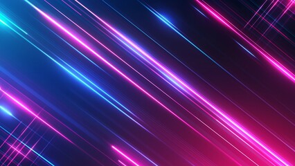 Wall Mural - Dynamic neon blue and pink abstract background