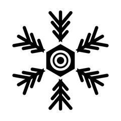 Poster - Snowflake glyph icon