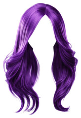 Canvas Print - PNG Vibrant purple wavy hair