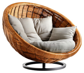 Sticker - PNG Cozy rattan swivel lounge chair