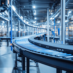 An automated conveyor system in a large distribution center.An automated conveyor system in a large distribution center.