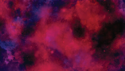 Wall Mural - Abstract space background. Colorful background with stars. Cloudy sky background. Red grunge textured background. Fire in the fireplace