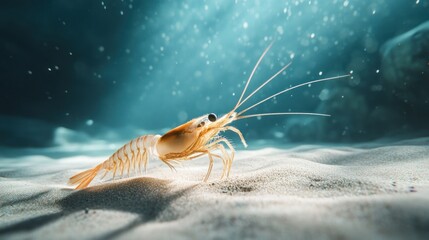 Wall Mural - Shrimp on the Ocean Floor