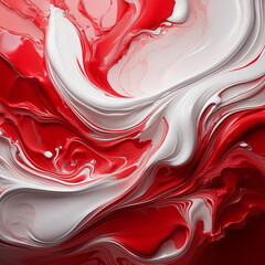 Wall Mural - abstact paint color of red and white