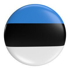 Wall Mural - Estonia round flag icon with transparent background