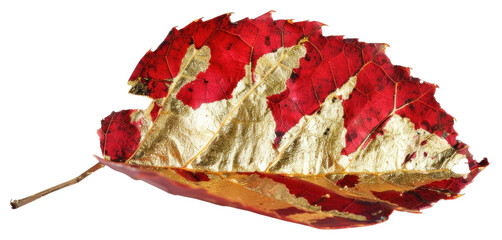 Wall Mural - PNG Colorful autumn leaf art