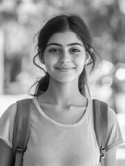 Poster - Smiling Young Female Student Portrait