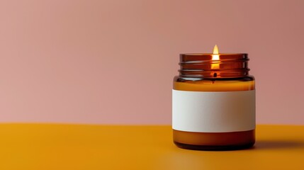 Poster - Lit candle with label