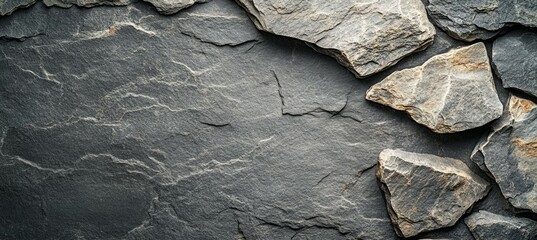 Wall Mural - natural stone block background with copy space. generative ai technology.