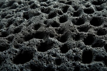 Immersion: Black Sponge Texture for Abstract Background