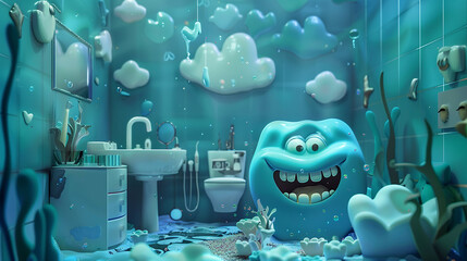 Wall Mural - amazing dental care background