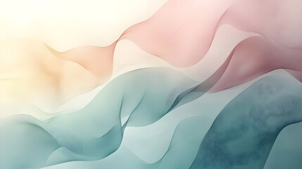 Sticker - Abstract Pastel Wave Background Design