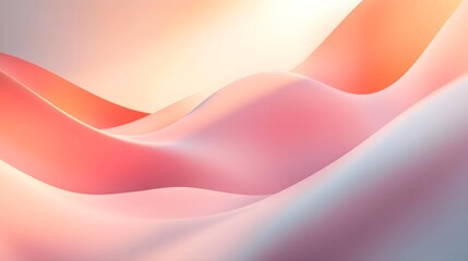 Sticker - Abstract Pink And Orange Wavy Background