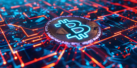 Wall Mural - Bitcoin background crypto currency background bitcoin banner crypto currency banner crypto banner bitcoin wallpaper bitcoin poster image