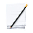 © PTC_KICKCAT - A stack of blank sheets of paper beside a sharpened pencil, ideal for creative writing, sketching, or note-taking.