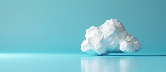 Aufkleber - Cloud computing concept illustrated with a white paper cloud on a blue background with copy space for text