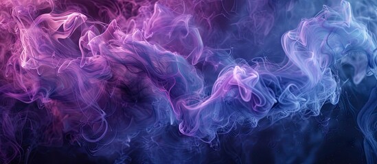 Poster - A copious amount of swirling purple and blue mist against a backdrop of midnight black provides ample space for additional content
