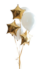 Canvas Print - PNG Elegant gold and white balloons