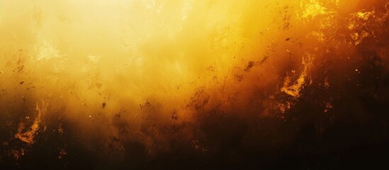 Leinwandbilder - Abstract background with a grainy dark yellow color gradient featuring a noise texture effect ideal for overlay and copy space image