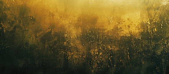 Poster - Abstract background with a grainy dark yellow color gradient featuring a noise texture effect ideal for overlay and copy space image