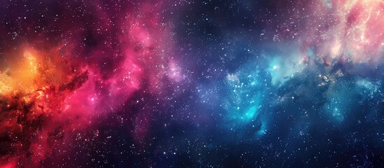 Wall Mural - night sky filled with colorful stars and the milky way galaxy background of the starry sky with a pa