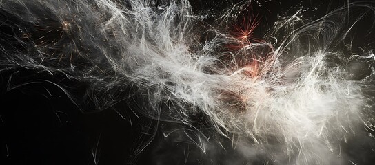 Wall Mural - Abstract Fireworks Smoke Trails in Night Sky