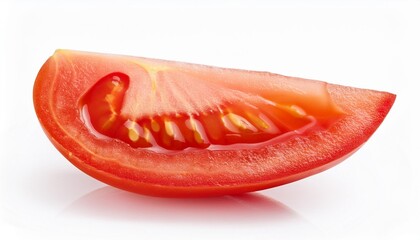 Canvas Print - slice of tomato vegetable isolated on white