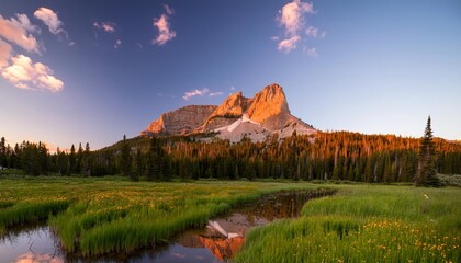 Sticker - sunrise over ostler peak near amethyst meadow uinta mountains utah