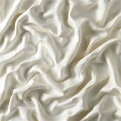 Wall Mural - Flowing, Elegant Off-White Silk Satin Fabric Background, Luxurious Drapery Textile Texture