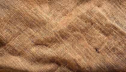 Sticker - brown hemp sack background