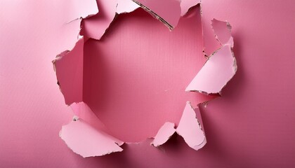 tear pink cardboard box texture background recycle material