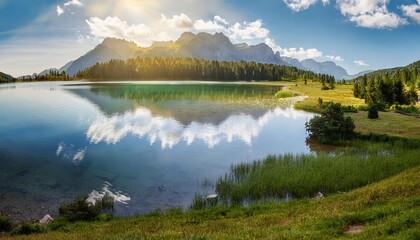 Canvas Print - mental health awareness visualized through a peaceful soothing landscape symbolizing tranquility and mindfulness