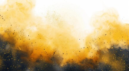 Wall Mural - Golden dust cloud explodes