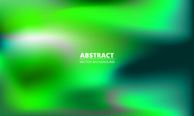 Aufkleber - Bright green holographic background. Abstract green liquid vibrant gradient creative banner. Blurred soft blend color gradation minimalist background. Vector illustration.