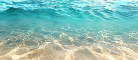 Leinwandbilder - Clear blue water with sand below perfect for a copy space image