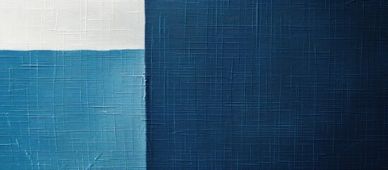Poster - Blue and white canvas texture design with space for images. Creative banner. Copyspace image