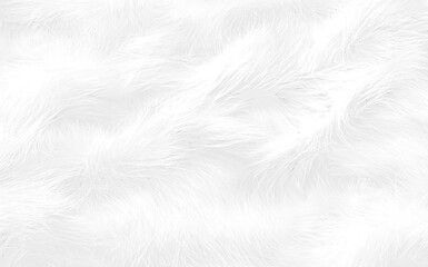 Wall Mural - white fur texture