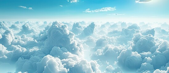 Poster - Cloudy skies in contrast to sunny weather conditions are conducive to enjoying the picturesque view with a copy space image