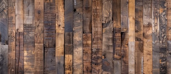 Leinwandbilder - Vintage styled wooden planks for walls and floors creating a rustic background ideal for architectural construction or interior design projects with copy space image