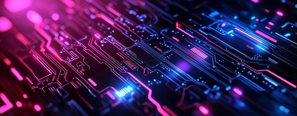 Fototapete - Perfect for engineering, neural networks, stock, data transfers, archiving, presentations, digital archives, science, and education.