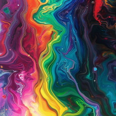 Poster - abstact colorful paint